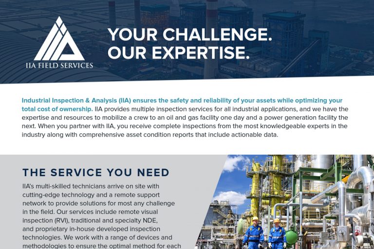 Advanced NDE Services Industrial Inspection & Analysis (IIA)