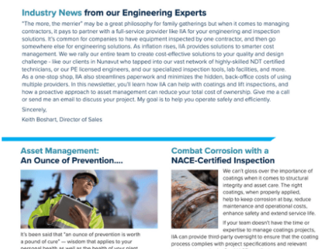 IIA ENGINEERING SERVICES NEWS