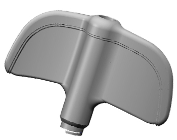 cad model preview of a medical tool handle